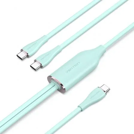 CABLE USB-C/M A 2xUSB-C/M 1.5 M VERDE VENTION CABLE USB-C/M A 2xUSB-C/M 1.5 M VERDE VENTION